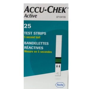 ACCU CHEK ACTIVE 25 BANDELETTES