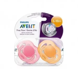2 SUCETTES AEREES - SILICONE 6-18 MOIS LOT DE 2